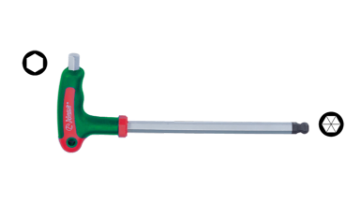 Show details for Hans Ball Point And Hex Key Wrench - Colory Handle 1775M Picture of Hans Ball Point And Hex Key Wrench - Colory Handle 1775M