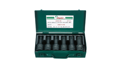 Picture of Hans Impact Hexagon Bit Socket Set 6 Pcs. - Inches Size