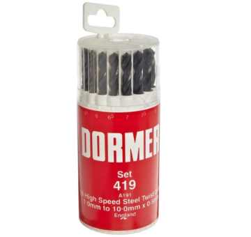 Show details for Dormer Titanium Coated Jobber Drill Bit Set 419 (For Stainless Steel), A-94 Dormer A-94