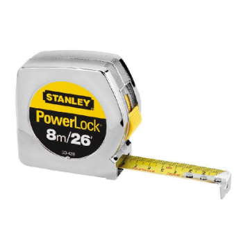 Show details for Stanley Power Lock Tape Measure 8m/26' Picture of Stanley Power Lock Tape Measure 8m/26'