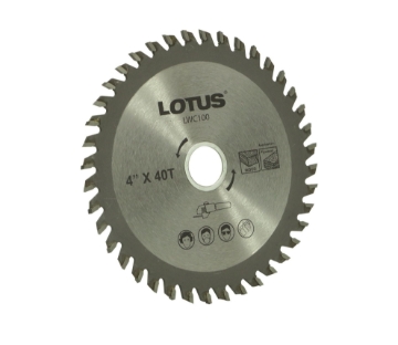 Show details for Lotus LWC100 TCT Saw Blade 4"X16MMX40T Picture of Lotus LWC100 TCT Saw Blade 4"X16MMX40T