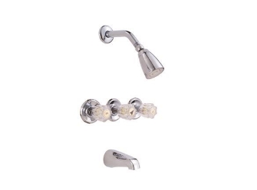 Show details for Eurostream Standard Three Lever Tub,Faucet & Shower Chrome Handle DZ22346CP Picture of Eurostream Standard Three Lever Tub,Faucet & Shower Chrome Handle DZ22346CP