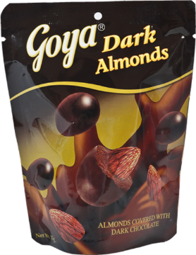 Picture of Goya Dark Almonds, Whole Almonds Covered in Dark chocolate, 37g