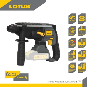Show details for LOTUS Rotary Hammer 2KG 18V X-LINE LTBH18VLI Picture of LOTUS Rotary Hammer 2KG 18V X-LINE LTBH18VLI