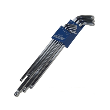 Show details for 9-Piece Ball Point Hex Key Set, Extra Long Arm F0016 Picture of 9-Piece Ball Point Hex Key Set, Extra Long Arm F0016
