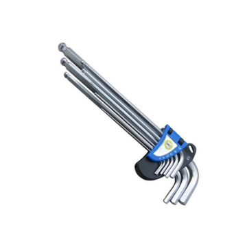 Show details for 9-Piece Ball Point Hex Key Set, Extra Long Arm F0241 Picture of 9-Piece Ball Point Hex Key Set, Extra Long Arm F0241