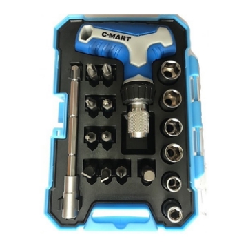 Show details for Socket/bit set---Ratchet Handle K0027 Picture of Socket/bit set---Ratchet Handle K0027