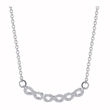 Picture of 925 Silver Jewelry,Center Chain Necklace- LN-039