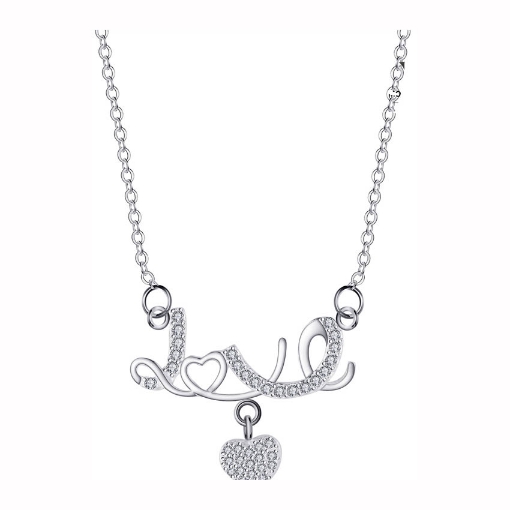 Picture of 925 Silver Jewelry,Center Chain Necklace- LN-089