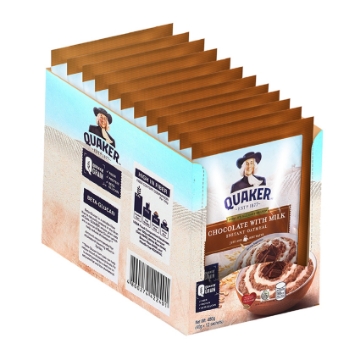 Show details for Quaker Flavored Oatmeal Chocolate with Milk 40g (Pack of 12) Picture of Quaker Flavored Oatmeal Chocolate with Milk 40g (Pack of 12)