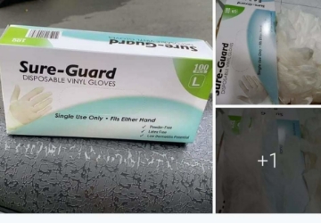 Show details for 100pcs /Box ,Sure Guard Gloves, Disposable Vinyl Gloves Picture of 100pcs /Box ,Sure Guard Gloves, Disposable Vinyl Gloves