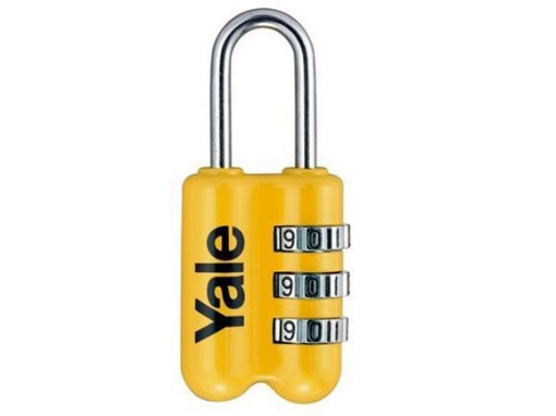 Picture of Yale Colored Luggage 3-digit Combination Lock (Yellow) 23mm - YP2/23/128