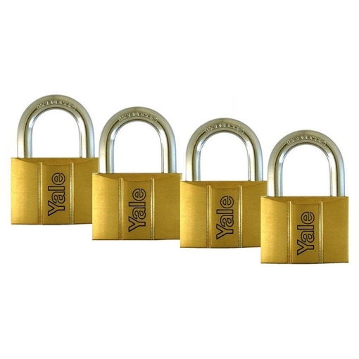 Picture of Brass Padlocks Key Alike 4 Pieces, Multi-Pack V140.30KA4