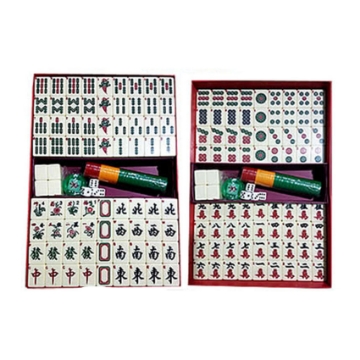 Show details for Solid One Piece Mahjong Set with Number, Ivory Color, U04MWN Picture of Solid One Piece Mahjong Set with Number, Ivory Color, U04MWN