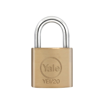 Picture of Yale YE1/20/122/1, Long Shackle Brass Padlock, YE1201221