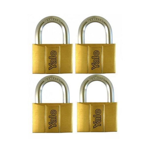 Picture of Yale V140.30 KA4, Standard Shackle Brass Padlocks 140 Series Key Alike 4, V14030KA4