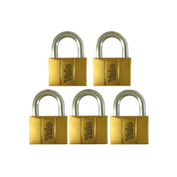 Show details for Yale V140.60 KA5, Standard Shackle Brass Padlocks 140 Series Key Alike 5, V14060KA5 Picture of Yale V140.60 KA5, Standard Shackle Brass Padlocks 140 Series Key Alike 5, V14060KA5