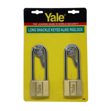 Show details for Yale V140.50 LS90 KA2, Long Shackle Brass Padlocks 140 Series Key Alike 2, V14050LS90 Picture of Yale V140.50 LS90 KA2, Long Shackle Brass Padlocks 140 Series Key Alike 2, V14050LS90
