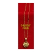 Picture of 18K Saudi Gold Necklace with Pendant, Chain 0.9g, Pendant 0.55g, Size 16", 2805NFF