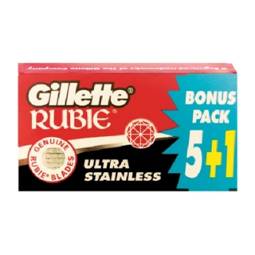 Show details for Gillette Rubie Blade Sensitive 5 + 1, GIL10FB Picture of Gillette Rubie Blade Sensitive 5 + 1, GIL10FB