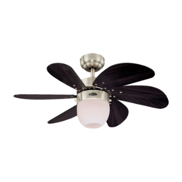 Show details for Westinghouse Turbo Swirl 30" Satin Chrome Ceiling Fan, WH72560 Picture of Westinghouse Turbo Swirl 30" Satin Chrome Ceiling Fan, WH72560