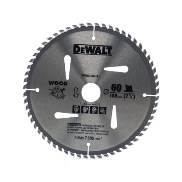 Show details for Dewalt Saw Blade for Wood Cutting Saw Blade, 7-1/4 x 60T  DWA03760-B1 Dewalt Saw Blade for Wood (7-1/4 x 60T)