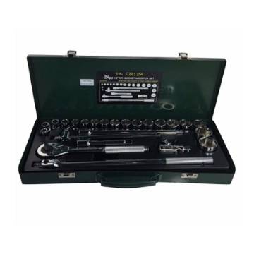 Show details for S-Ks Tools USA Socket Wrench Set (Chrome), A-24 Picture of S-Ks Tools USA Socket Wrench Set (Chrome), A-24