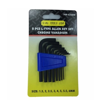 Show details for S-Ks Tools USA Short Arm Allen Wrench Set (Black), HW-6310M Picture of S-Ks Tools USA Short Arm Allen Wrench Set (Black), HW-6310M