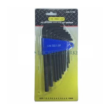 Show details for S-Ks Tools USA Long Arm Allen Wrench Set (Black), HW-7310M Picture of S-Ks Tools USA Long Arm Allen Wrench Set (Black), HW-7310M