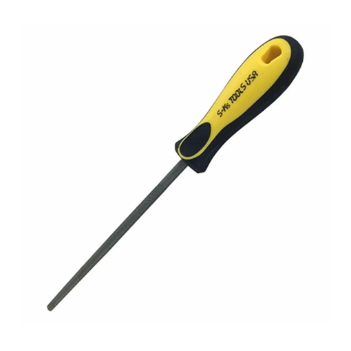 Picture of S-Ks Tools USA Tempered 6" Round File Bastard (Silver/Yellow), RF-6