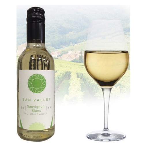 Picture of San Valley Sauvignon Blanc Chilean White Wine 87ml Miniature, SANVALLEYSAUVIGNON