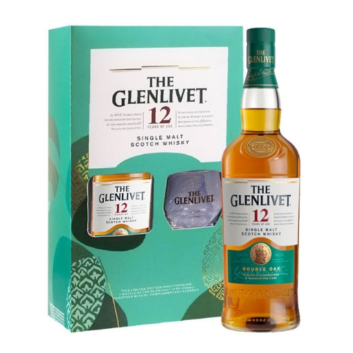 Picture of The Glenlivet 12 Year Old Double Oak Gift Pack Single Malt Scotch Whisky 700ml, THEGLENLIVET12DOUBLEGIFT