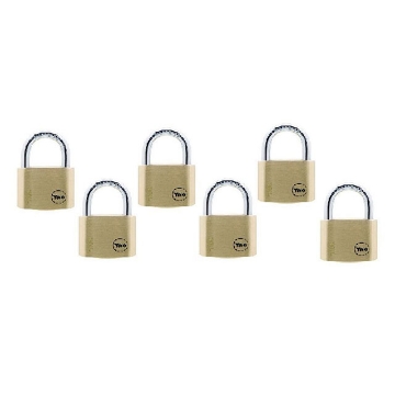 Show details for Yale Padlock Solid Brass 40mm 22mm Shackle 6 pc KA, YLHY110/40/123/6 Picture of Yale Padlock Solid Brass 40mm 22mm Shackle 6 pc KA, YLHY110/40/123/6