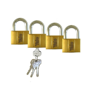 Show details for Yale Padlock Solid Brass 30mm 16mm Shackle 4 pc KA, YLHV14030KAX4 Picture of Yale Padlock Solid Brass 30mm 16mm Shackle 4 pc KA, YLHV14030KAX4