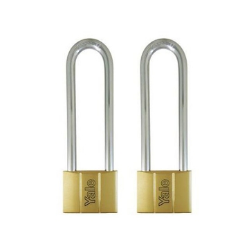Show details for Yale Padlock Solid Brass 60mm 128mm Shackle 2 pc KA, YLHV14060LS120KAX2 Picture of Yale Padlock Solid Brass 60mm 128mm Shackle 2 pc KA, YLHV14060LS120KAX2