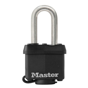 Show details for Master Lock Padlock Satin Steel 40mm 38mm Shackle Black, MSP311SSKADLF Picture of Master Lock Padlock Satin Steel 40mm 38mm Shackle Black, MSP311SSKADLF