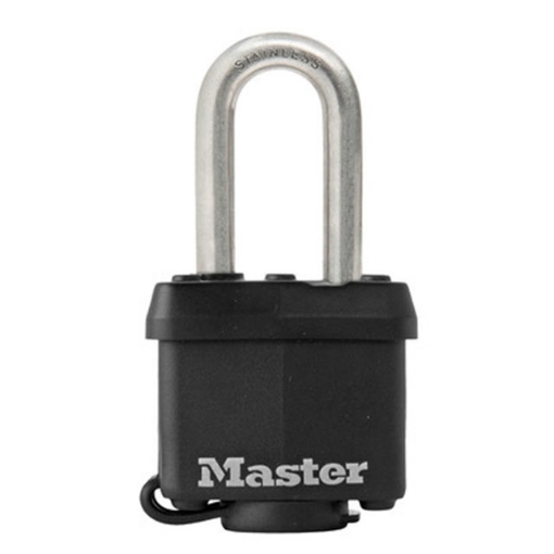 Picture of Master Lock Padlock Satin Steel 40mm 38mm Shackle Black, MSP311SSKADLF