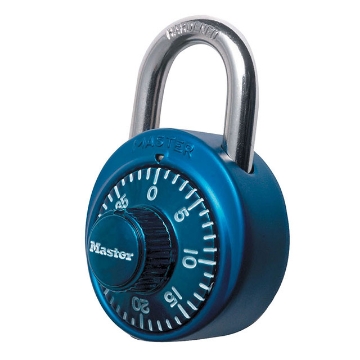 Show details for Master Lock Padlock Dial Combination 48mm 19mm Shackle (Blue, Red, Black, Purple), MSP1530DCMBLU Picture of Master Lock Padlock Dial Combination 48mm 19mm Shackle (Blue, Red, Black, Purple), MSP1530DCMBLU