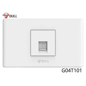 Picture of Bull 1 Gang Telephone Outlet Set (White), G04T101