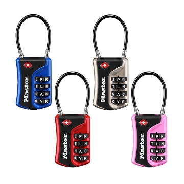 Show details for Master Lock Luggage Lock Combination 36mm 38mm Shackle (Blue, Pink, Red, Nickel), MSP4697D Picture of Master Lock Luggage Lock Combination 36mm 38mm Shackle (Blue, Pink, Red, Nickel), MSP4697D