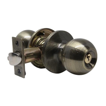 Show details for Ezset Knobset Entrance Bala Antique Brass Grade 3, EZ100TBAUS5 Picture of Ezset Knobset Entrance Bala Antique Brass Grade 3, EZ100TBAUS5