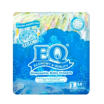 Show details for EQ Diaper Colors Large 14's, EQ013 Picture of EQ Diaper Colors Large 14's, EQ013
