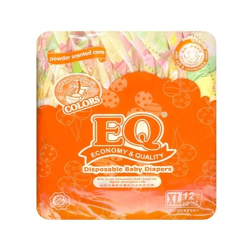 Show details for EQ Diaper Colors Xtra Large 12's, EQ024Y Picture of EQ Diaper Colors Xtra Large 12's, EQ024Y