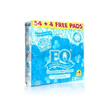 Show details for EQ Diaper Colors Large 54+4's, EQ046A Picture of EQ Diaper Colors Large 54+4's, EQ046A