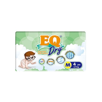 Show details for EQ Diaper Dry Medium 4's, EQ034 Picture of EQ Diaper Dry Medium 4's, EQ034