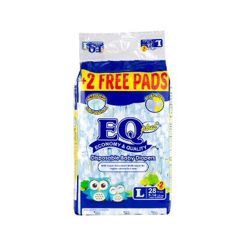 Show details for EQ Diaper Plus Large 28+2's, EQ012AY Picture of EQ Diaper Plus Large 28+2's, EQ012AY