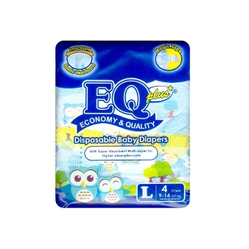 Show details for EQ Diaper Plus Large 4's, EQ004Y Picture of EQ Diaper Plus Large 4's, EQ004Y