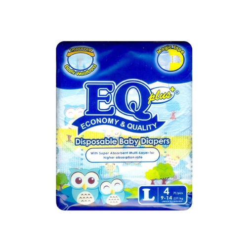 Picture of EQ Diaper Plus Large 4's, EQ004Y