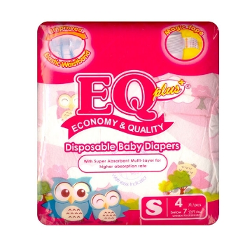 Show details for EQ Diaper Plus Small 4's, EQ001 Picture of EQ Diaper Plus Small 4's, EQ001