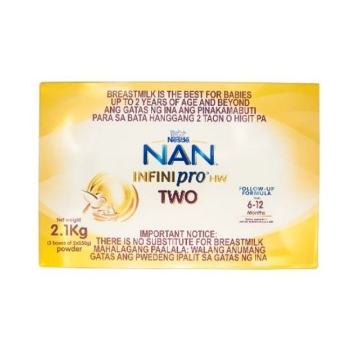 Show details for Nestle NAN InfiniPro HW Two Infant Formula for 6-12 Months 2.1 kg, NANTWO2.1 Picture of Nestle NAN InfiniPro HW Two Infant Formula for 6-12 Months 2.1 kg, NANTWO2.1